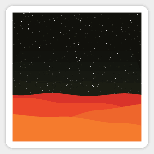 Night on Planet Mars Sticker